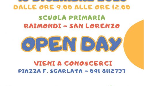 Open day  infanzia e primaria plesso Raimondi S. Lorenzo